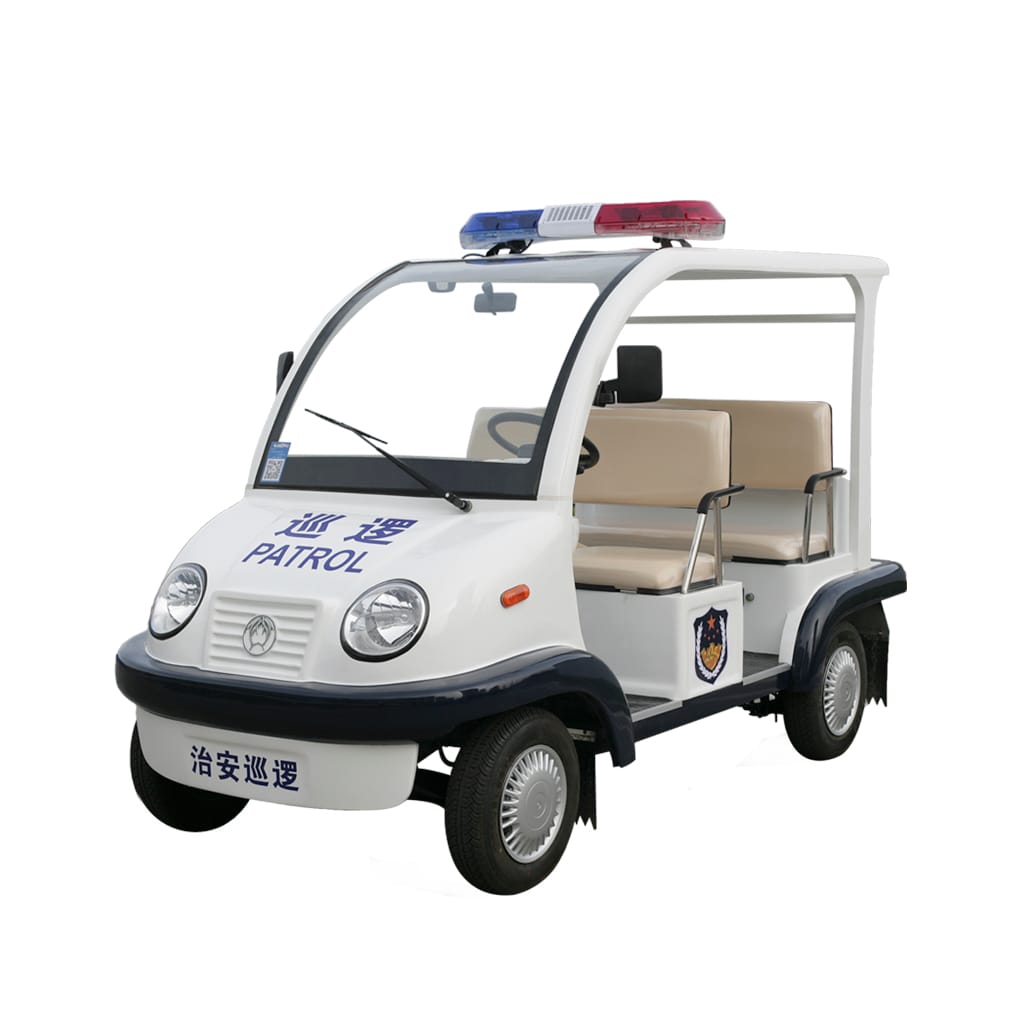 Enclosed patrol car with climate control for security personnel