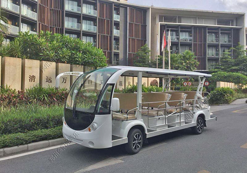 Open sightseeing car with panoramic viewing experience