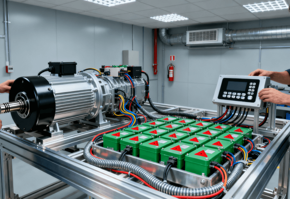 Electric motor and battery installation in sightseeing cars