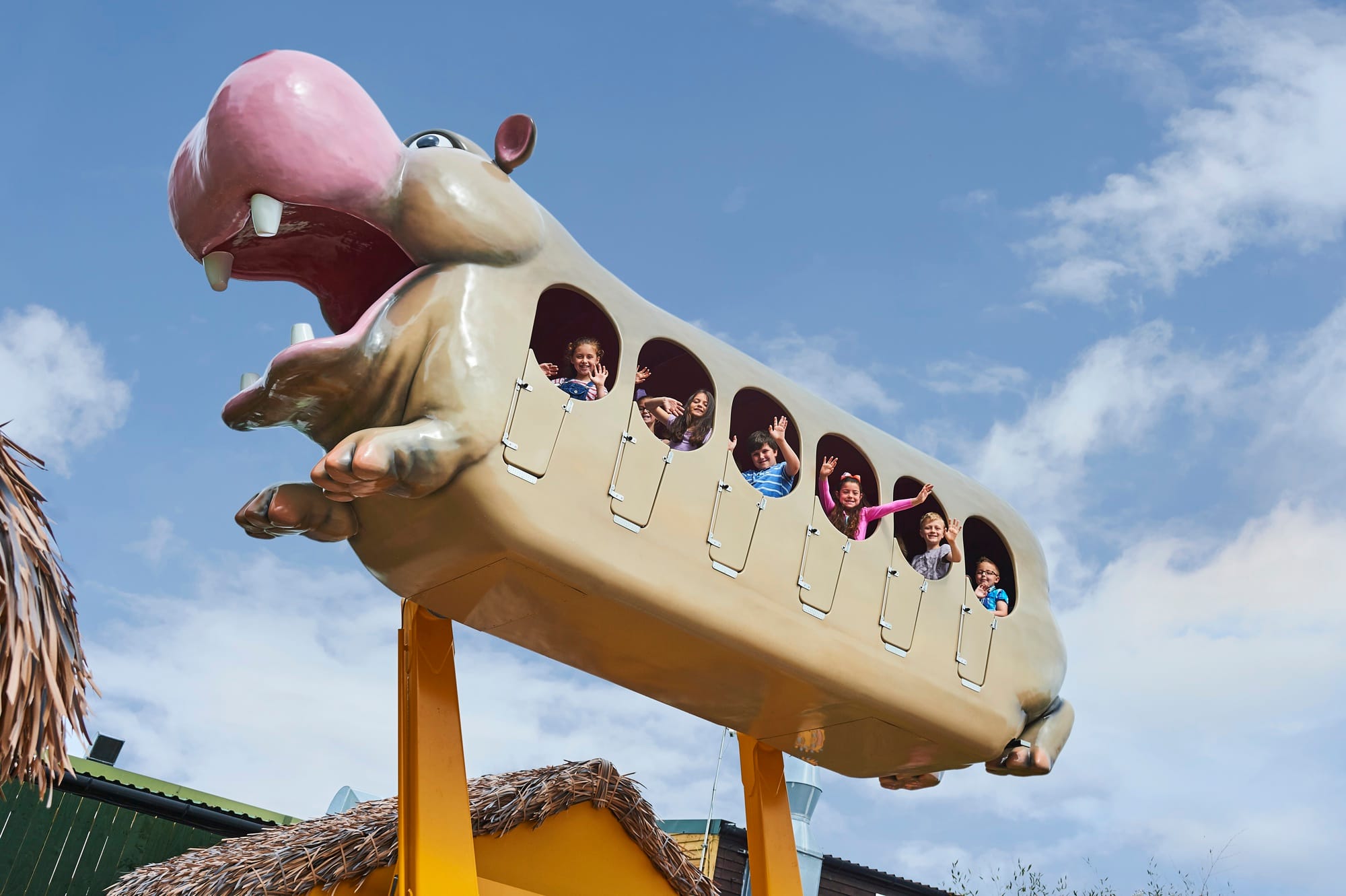 Crazy Bus for Sale | Family Swing Ride | 24-Rider Amusement Ride | JHRides Crazy Bus wide angle - family swing ride in action