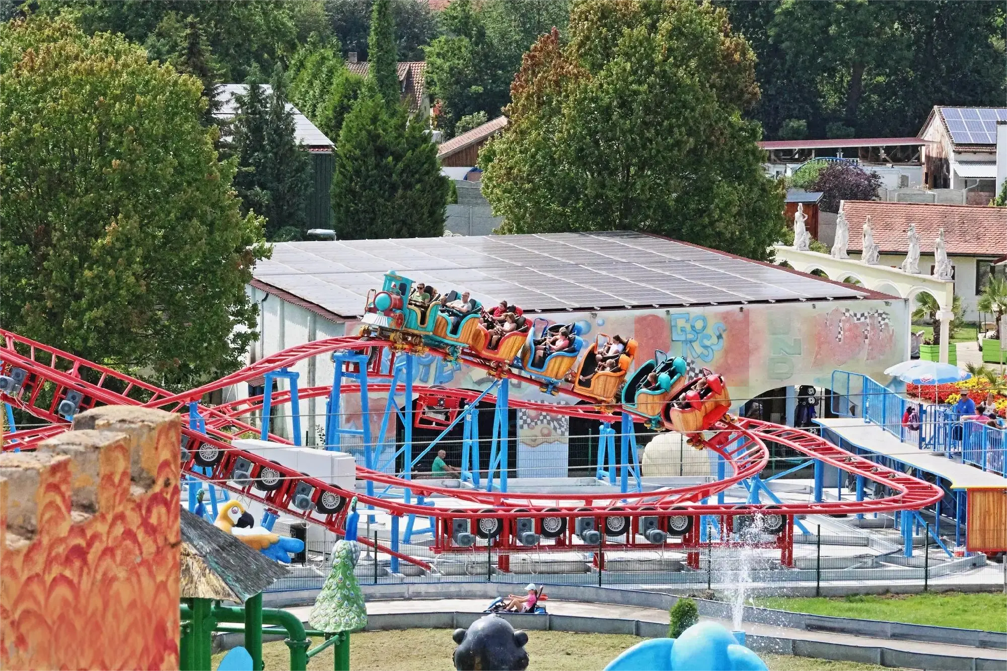 Family Mine Train Roller Coaster - full layout view