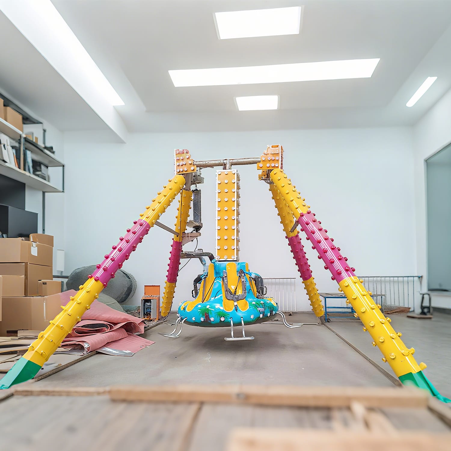 Mini pendulum ride - colorful kiddie swing