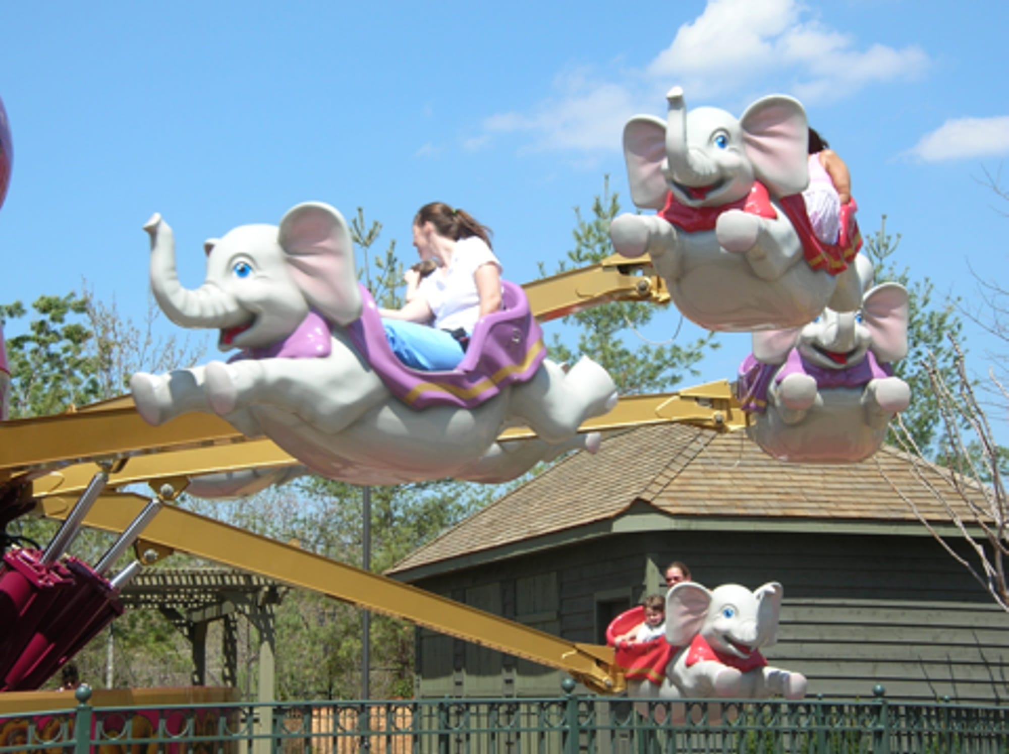 Dumbo flying elephant themed self-control plane close-up