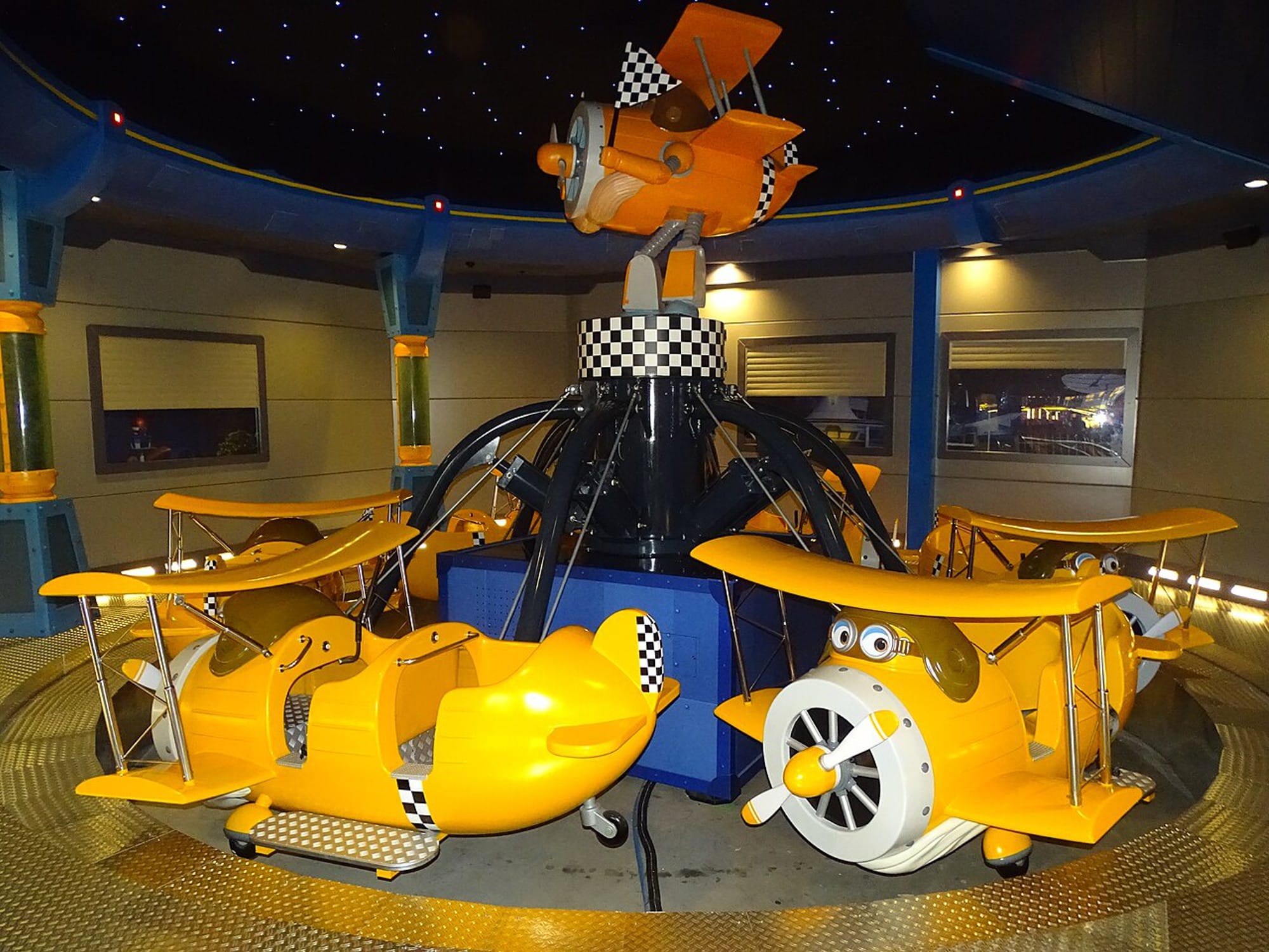 Self Control Plane Amusement Ride Manufacturer & Supplier Mini Jet 6 yellow cartoon mini jet indoor showroom