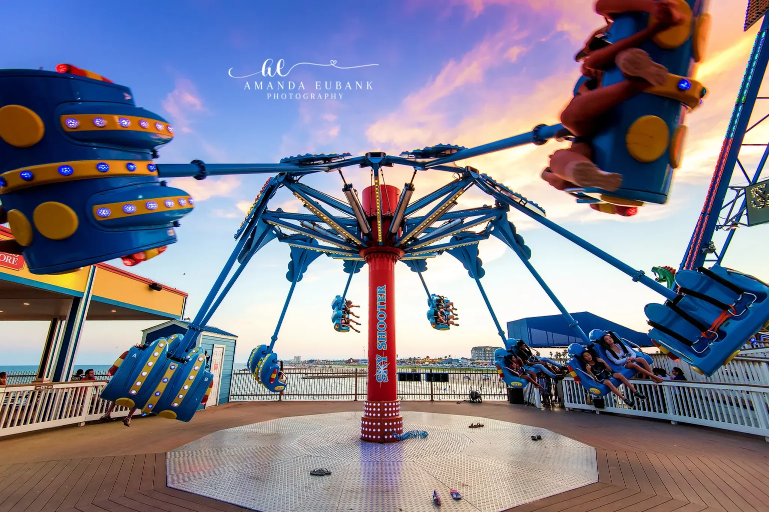 Airborne Shot Sky Shooter ride for sale – suspended rotary self-control plane in operation