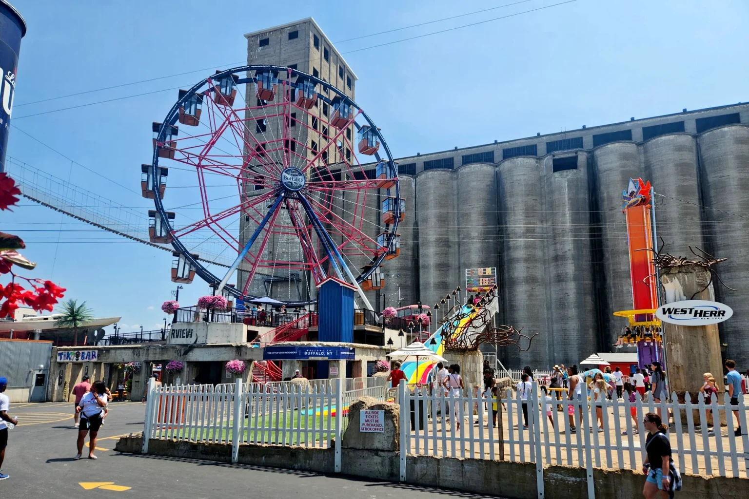 25M Ferris Wheel full view - mid-size ferris wheel with custom lighting