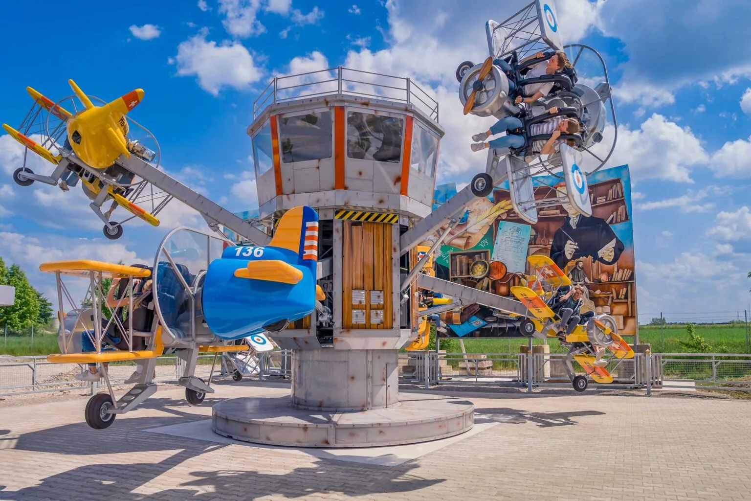 Interactive Plane Ride for sale – 360 degree inverting self-control plane in operation