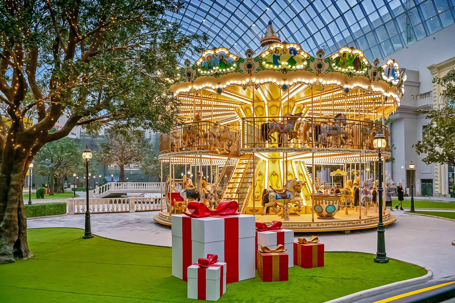 11.5m Carousel full view – 78 seat amusement park carousel manufacturer