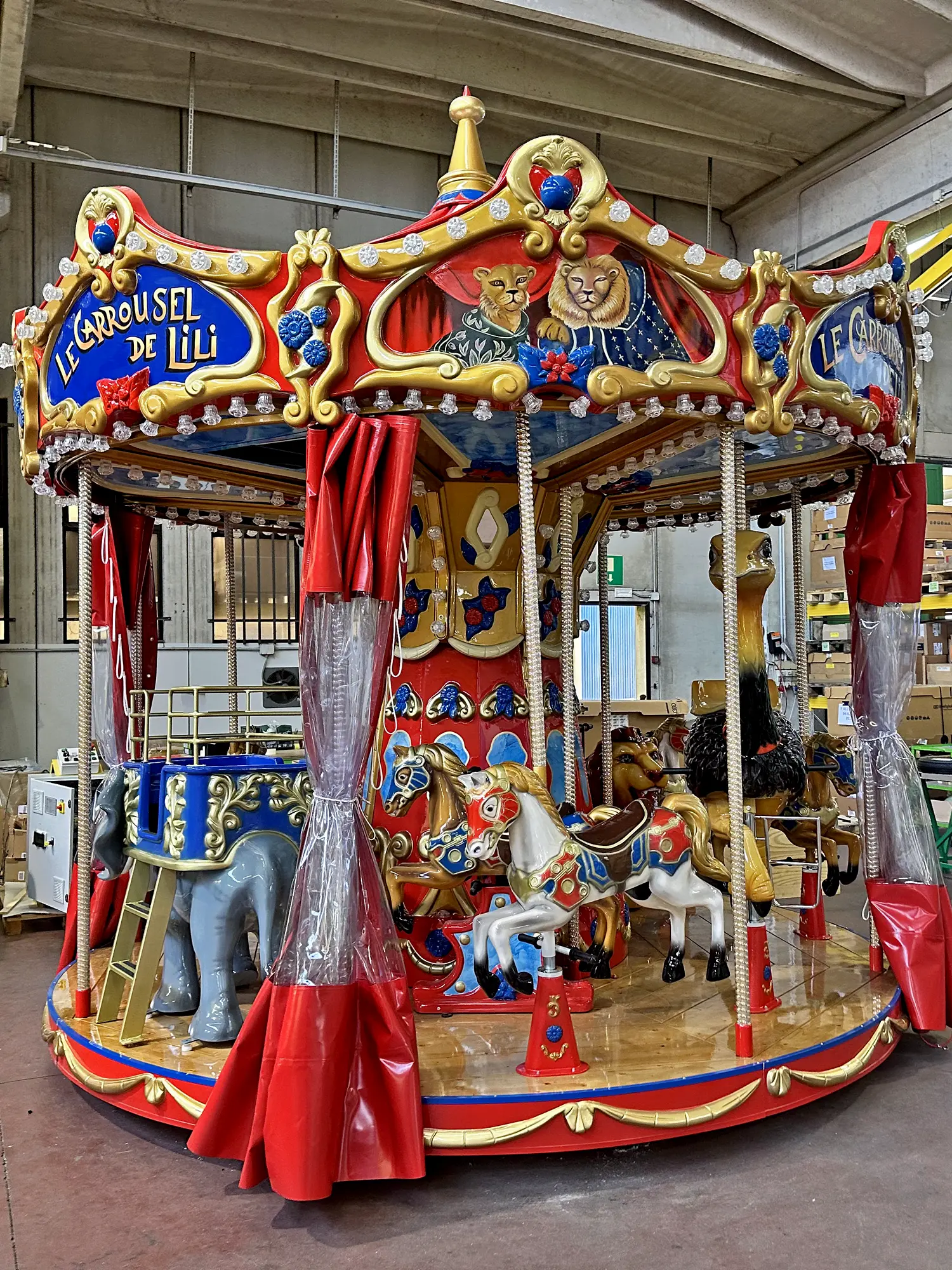 MOD. JHRIDES-605 Carousel – 10 Animals or 12 Horses