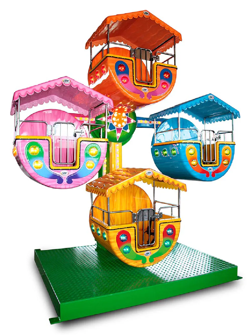 Mini Wheel Balloons full view - ultra-compact ferris wheel for family entertainment centers