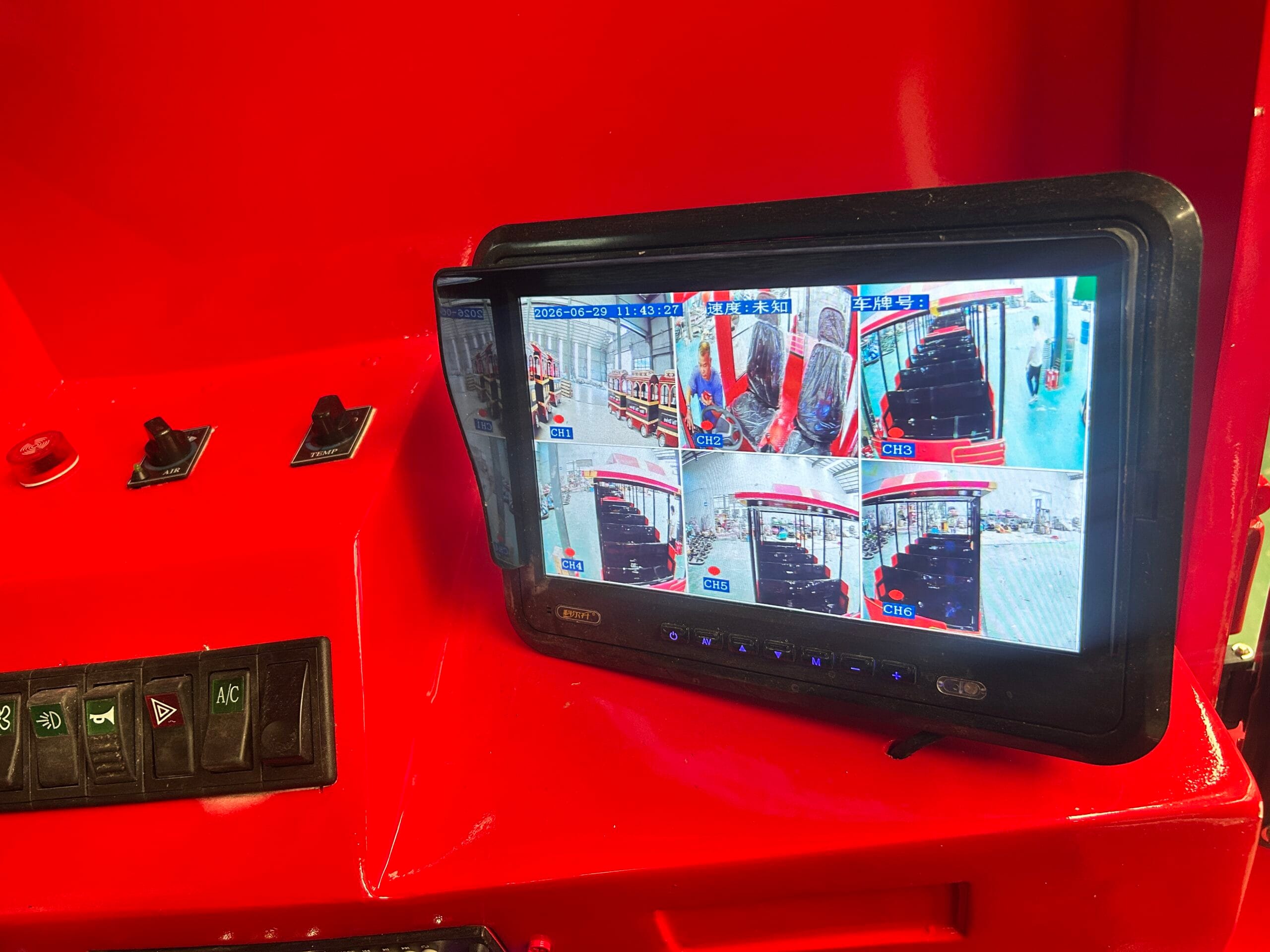 AC installation on custom sightseeing train