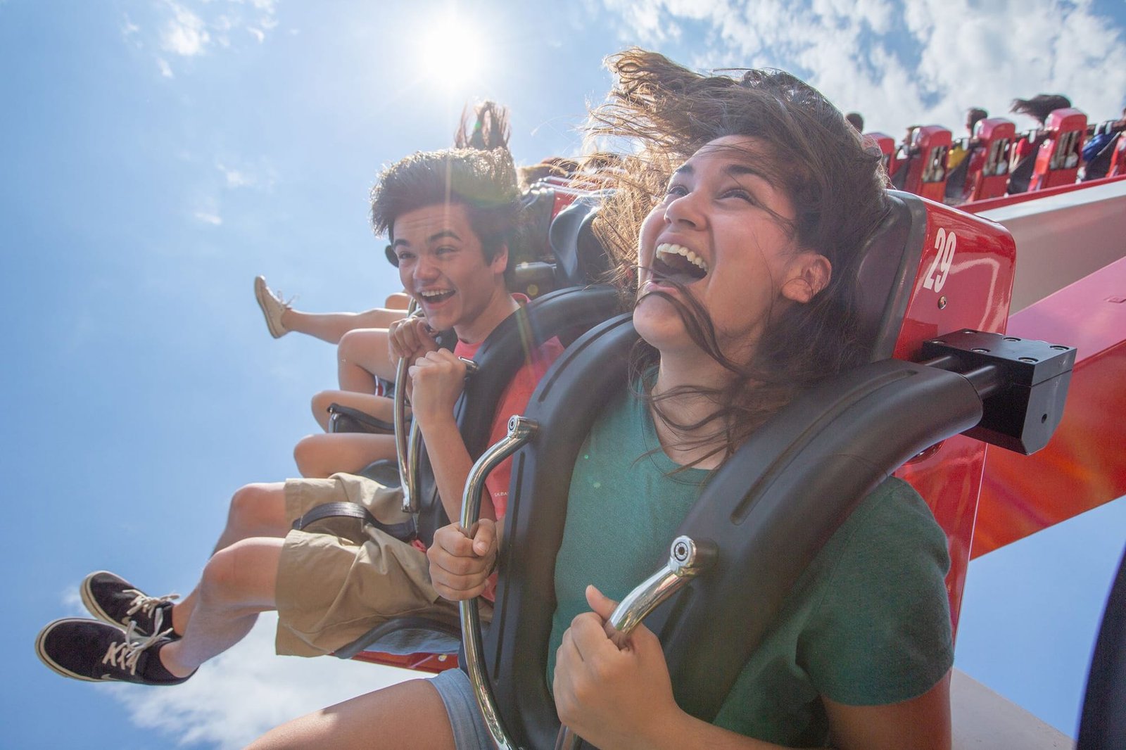 Everything You Need to Know About Pendulum Rides: Price, Care, and Worldwide Records Close-up of riders with expressions of thrill